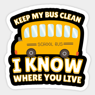 Funny School Bus Driver Sticker